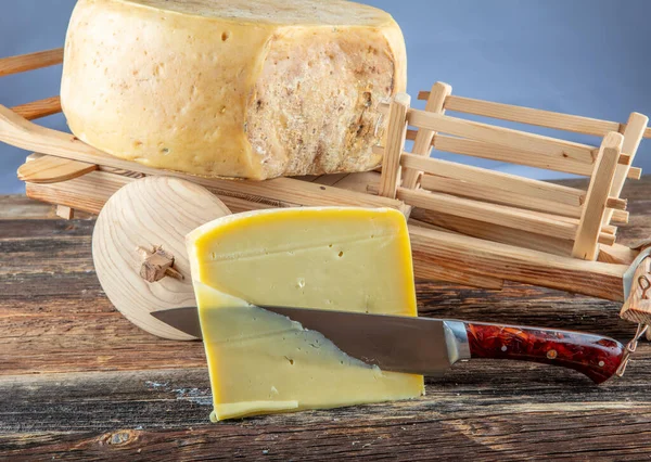 Traditionele Turkse Gruyere Kaas Close Beroemde Gruyere Kaas Van Kars — Stockfoto