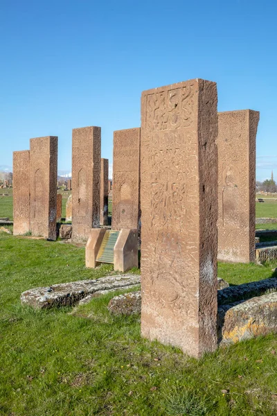 Die Grabsteine Von Ahlat Sind Berühmt Für Ihre Dimensionen Und — Stockfoto