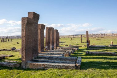 Ahlat 'ın mezar taşları boyutları ve tasarımlarıyla ünlüdür. Mezarlık Selcuklu döneminden kalma ve Unesco Dünya Mirasları listesine kaydedilmiştir..