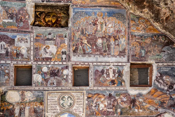 Macka Trabzon Turchia Agosto 2014 Sumela Monastery Courtyard Rock Resti — Foto Stock