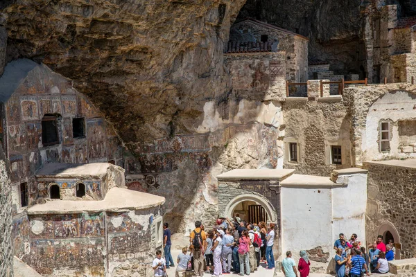 Macka Trabzon Turkey August 2014 Sumela Monastery Courtyard Rock Remains — Stock Photo, Image