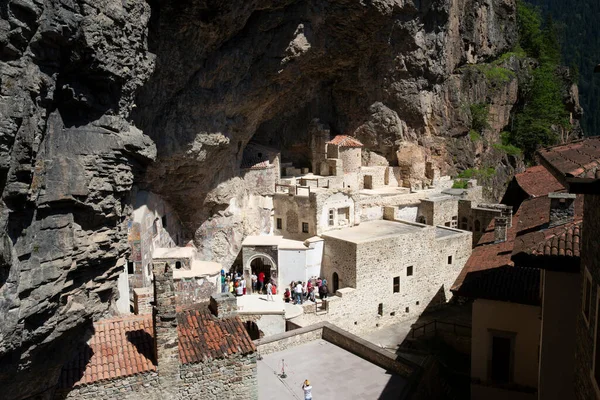 Macka Trabzon Turkey August 2014 Sumela Monastery Courtyard Rock Remains — Stock Photo, Image