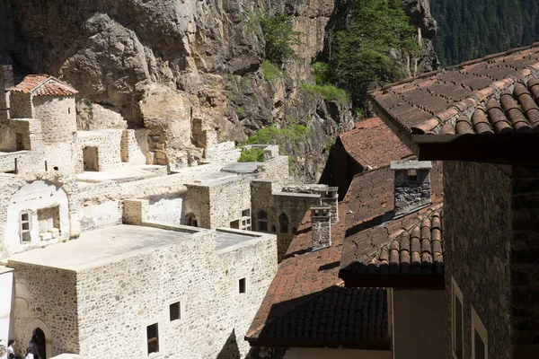 Macka Trabzon Turkey August 2014 Sumela Monastery Courtyard Rock Remains — Stock Photo, Image