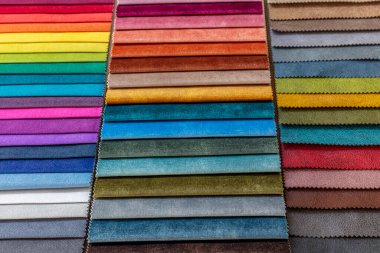 Tekstil örnekleri renk çizelgesi. Arkaplan rengi kumaş kumaş kumaş tasarımcısı.