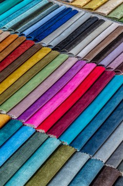 Tekstil örnekleri renk çizelgesi. Arkaplan rengi kumaş kumaş kumaş tasarımcısı.