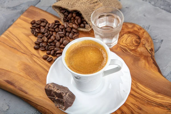 Beroemde Heerlijke Turkse Koffie Houten Achtergrond — Stockfoto