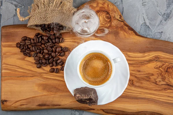 Famoso Delizioso Caffè Turco Sfondo Legno — Foto Stock