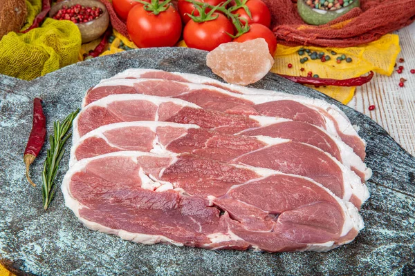 Barbacoa Rib Eye Steak Seca Envejecida Wagyu Entrecote Variedad Filetes — Foto de Stock