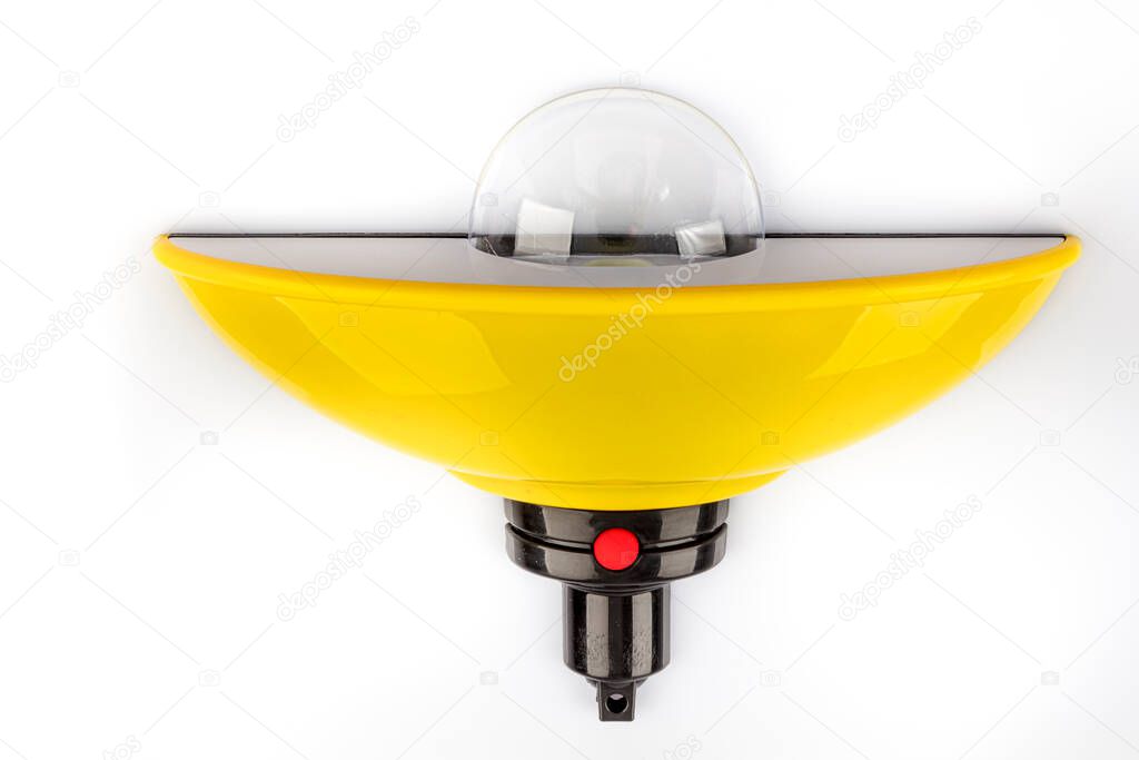 Half circle rechargeable wall LEd light isolated on White Background.