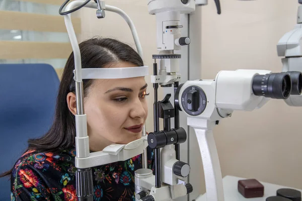 Високотехнологічна Концепція Охорони Здоров Догляду Очима Офтальмолог Офтальмолог Клініці Очей — стокове фото