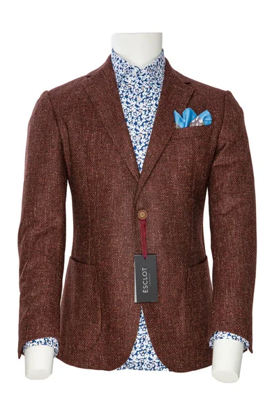 Elegante Chaqueta Medida Chaqueta Hombre Maniquí Ropa Hombre — Foto de Stock