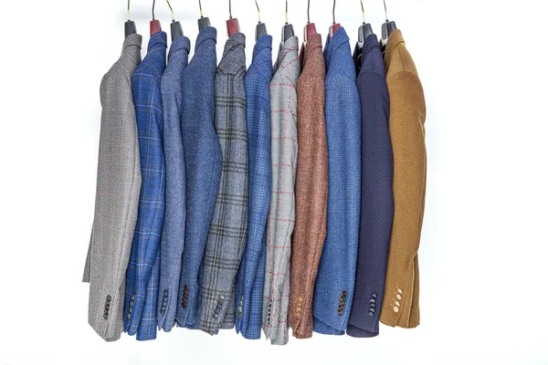 Chaquetas Hombre Perchas Tienda Hombres — Foto de Stock