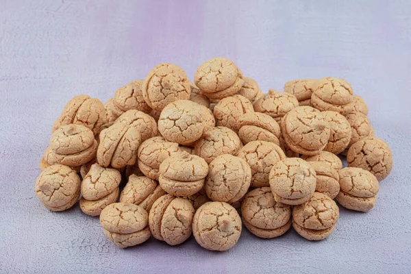 Italian Cantuccini Cookies Sweet Almond Cookies Biscuits Amaretti — Stock Photo, Image