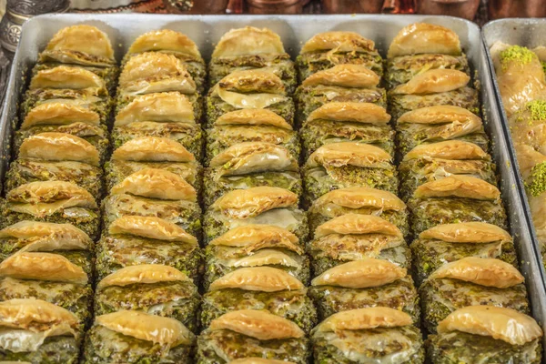 Dessert Turc Baklava Avec Fond Concept — Photo