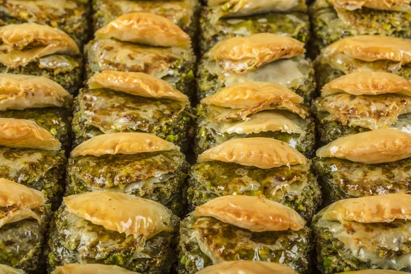 Türkisches Dessert Baklava Mit Konzept Hintergrund — Stockfoto