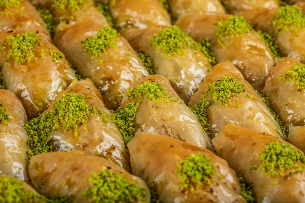 Dessert Turc Baklava Avec Fond Concept — Photo