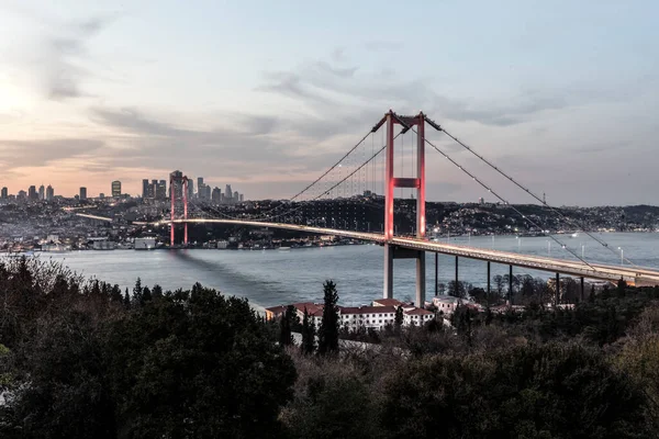 Pont Bosphore Istanbul Turquie Reliant Asie Europe — Photo