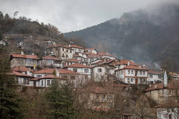 Goynuk Bolu Turkiye Ocak 2019 Goynuk 这是土耳其Bolu的一个历史地区 奥斯曼传统住房 有漂亮老房子的著名地方 — 图库照片