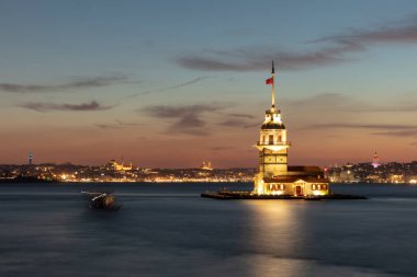 İstanbul, Türkiye 'deki Bakire Kulesi (KIZ KULESI - USKUDAR) 