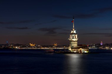 İstanbul, Türkiye 'deki Bakire Kulesi (KIZ KULESI - USKUDAR) 