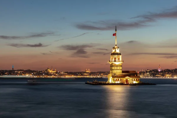 Stanbul Türkiye Deki Bakire Kulesi Kiz Kulesi Uskudar — Stok fotoğraf