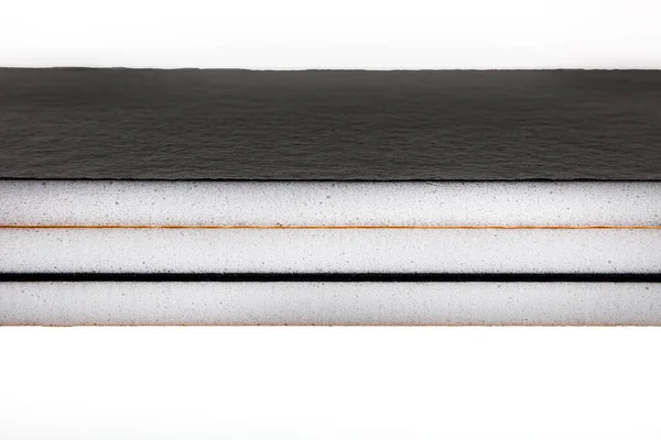 Teflon-coated sound insulation board. Ethylene Vinyl Acetate foam sheets (EVA).