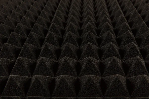 Hangálló Akusztikus Fekete Szürke Hab Elnyelő Piramis Stílusú Párnázott Réteg — Stock Fotó
