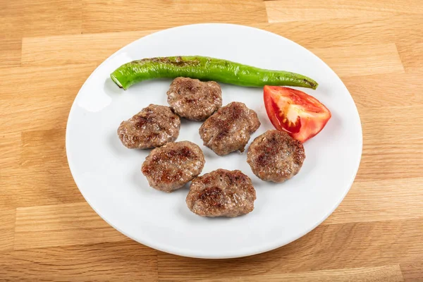 Τουρκικά Τρόφιμα Kofte Kofta Κεφτεδάκια Κεμπάπ Κεμπάπ — Φωτογραφία Αρχείου