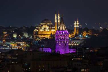 İstanbul 'un Beauitulf gece manzarası
