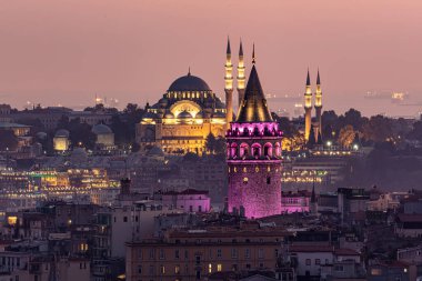İstanbul 'un Beauitulf gece manzarası