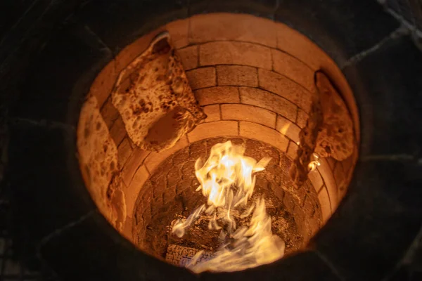 Madera Turca Tradicional Horno Ladrillo Piedra Cocida Este Horno Piedra — Foto de Stock