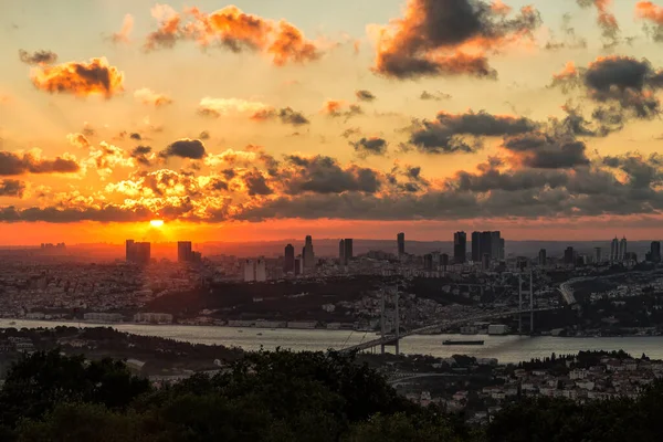 Západ Slunce Nad Městem Hlavního Města Státu Izrael — Stock fotografie