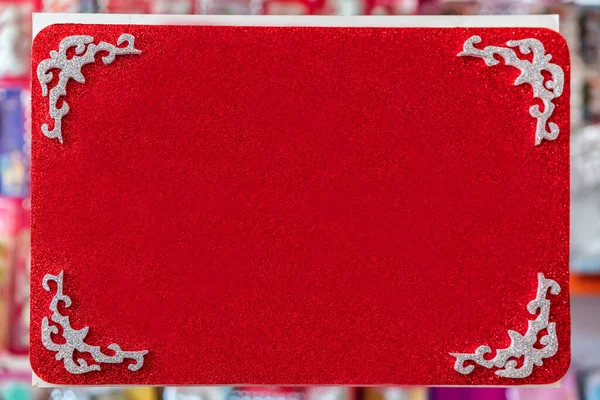 Red White Background Pattern Beautiful Christmas Tree — Stockfoto