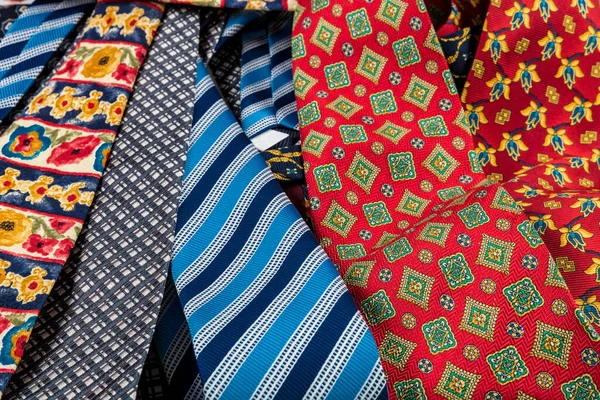 Colección Corbata Colorida Tienda Hombres — Foto de Stock