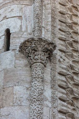 Klasik Arap mimari taş duvar tasarımı, antik sanat