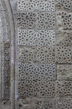 Klasik Arap mimari taş duvar tasarımı, antik sanat