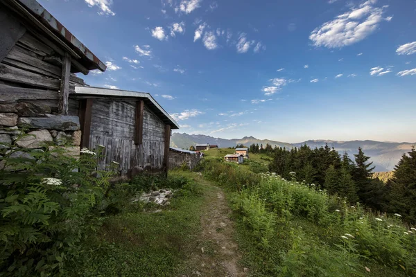 Beautiful View Small Village Mountains — Stok fotoğraf