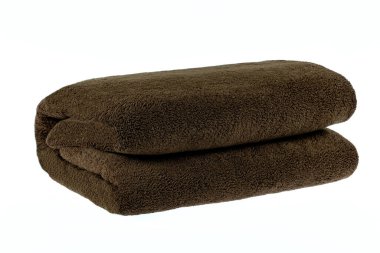 beyaz zemin üzerinde kahverengi havlu