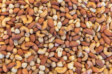 background of mixed nuts. healthy eating