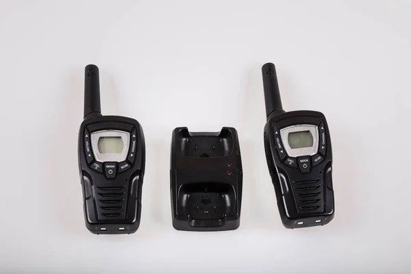 Portable Walkie Talkie Isolated White Background — 스톡 사진