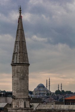 Istanbul, Turkey september, 2019: sunset view of the Suleymaniye Mosque