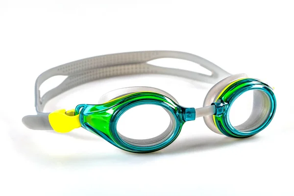 Γυαλιά Για Κολύμπι Σταγόνες Νερού Πισίνα — Φωτογραφία Αρχείου