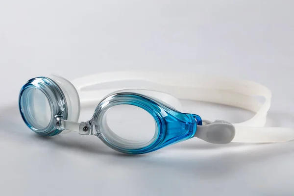 Gafas Para Nadar Con Gotas Agua Piscina Piscina — Foto de Stock