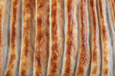 Taze pişmiş ekmek, yakın çekim.