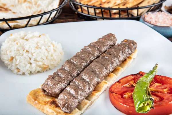 Turkish Traditional Kofte Spicy Meat Kebab — Photo