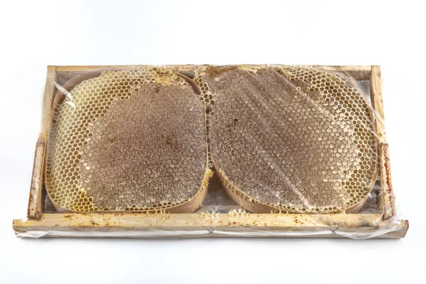 Honeycomb Honey Isolated White Background — Stock Photo, Image