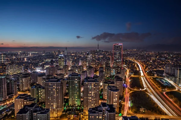 Istanbul Atasehir Türkei Dezember 2018 Istanbul Atasehir Perfekte Nächtliche Belichtung — Stockfoto