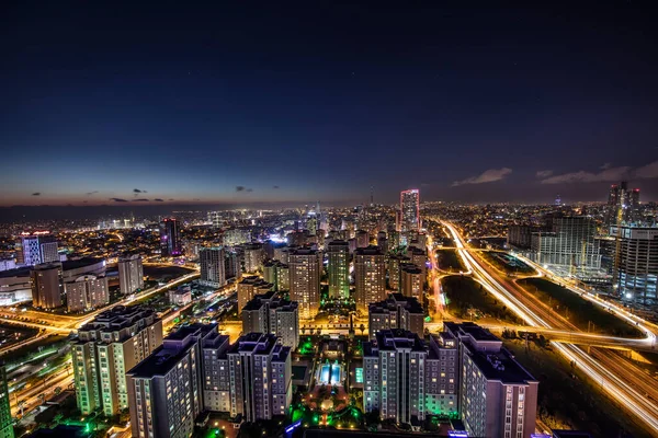 Istanbul Atasehir Türkei Dezember 2018 Istanbul Atasehir Perfekte Nächtliche Belichtung — Stockfoto