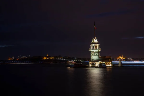 Maiden Tower Kiz Kulesi Isztambul Törökország — Stock Fotó