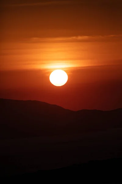 Coucher Soleil Sur Les Belles Côtes Mer Égée Vue Célèbre — Photo